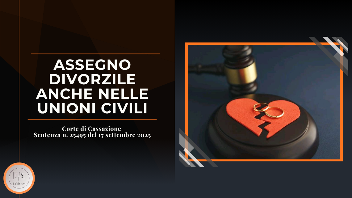 Assegno divorzile anche nelle unioni civili